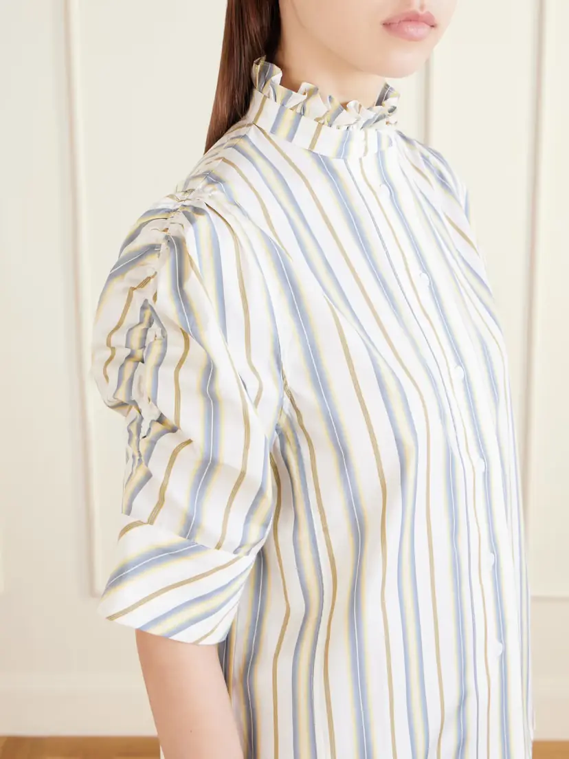 Thierry Colson Vita Striped Cotton Blouse | Thumbnail 4