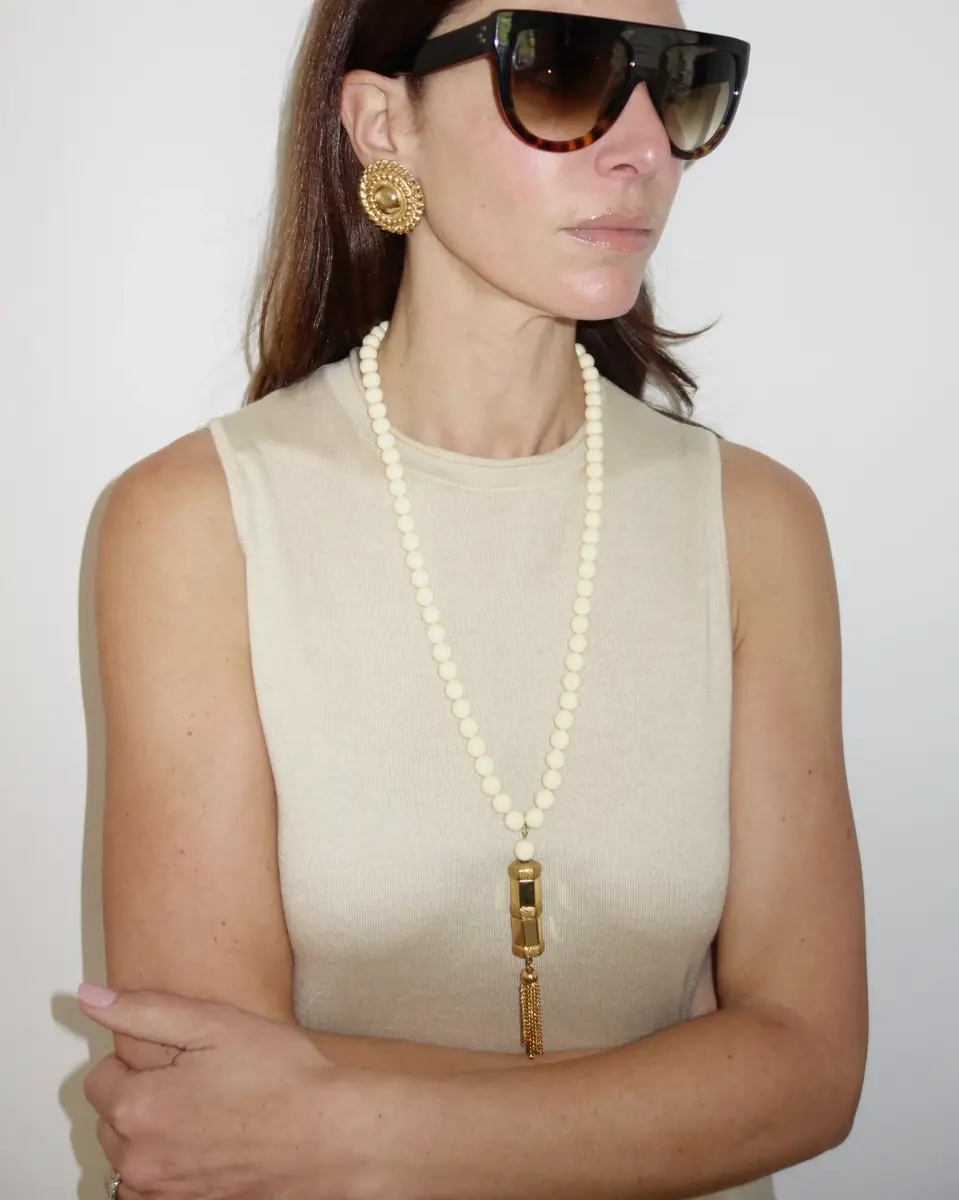 Jen Wonders Studio Cream Beaded Necklace | Thumbnail 7 Jen Wonders Studio Cream Beaded Necklace | Thumbnail 7