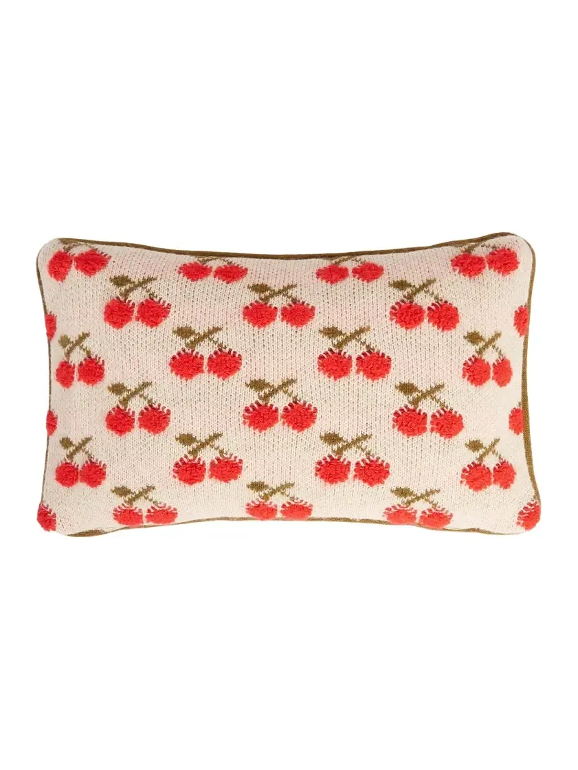 La DoubleJ Cherry Knitted Cushion