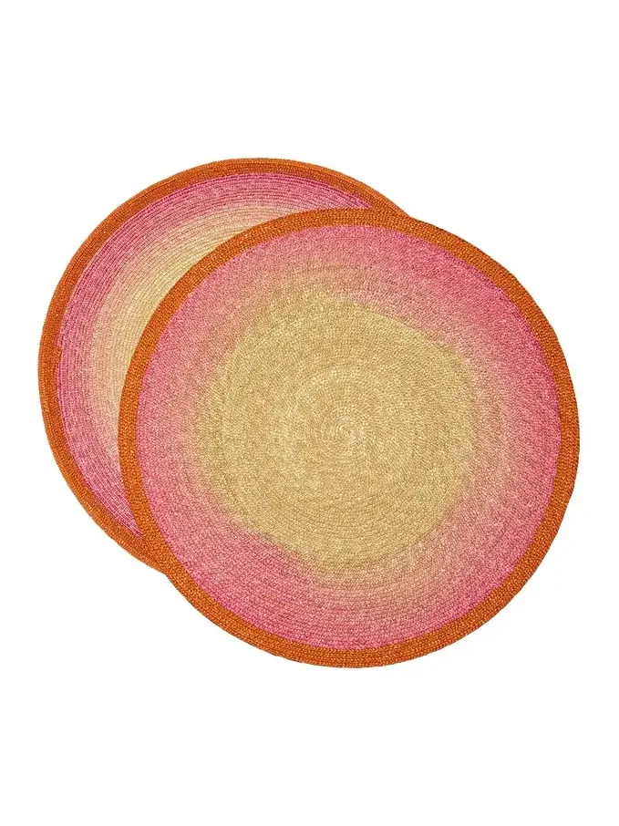 La DoubleJ Handpainted Sunset Placemats Set Of 2