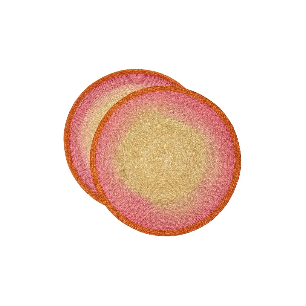 La DoubleJ Handpainted Sunset Placemats Set Of 2