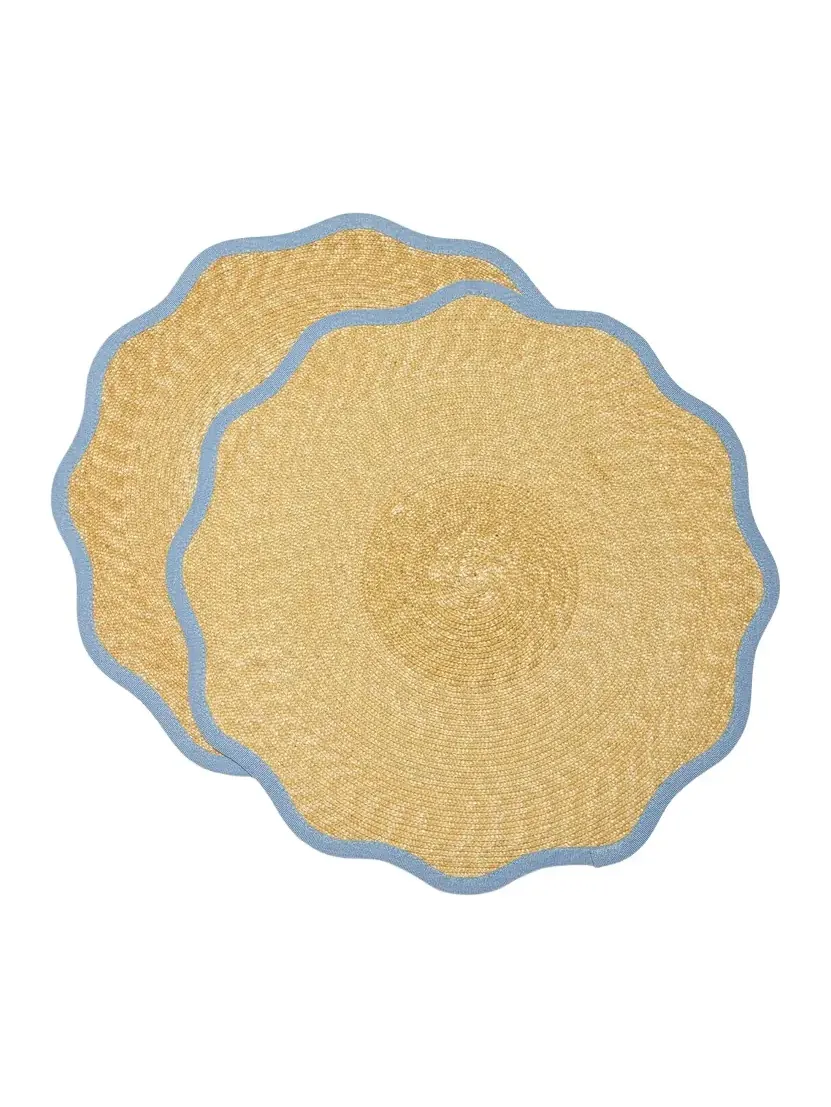 La DoubleJ Straw Cloud Placemats Set Of 2
