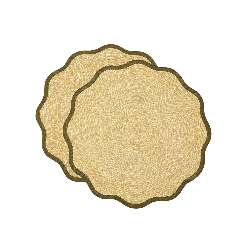 La DoubleJ Straw Cloud Placemats Set Of 2