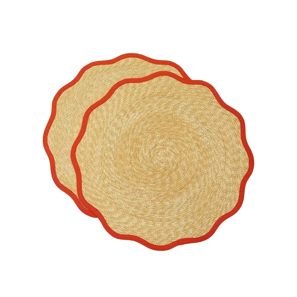 La DoubleJ Straw Cloud Placemats Set Of 2