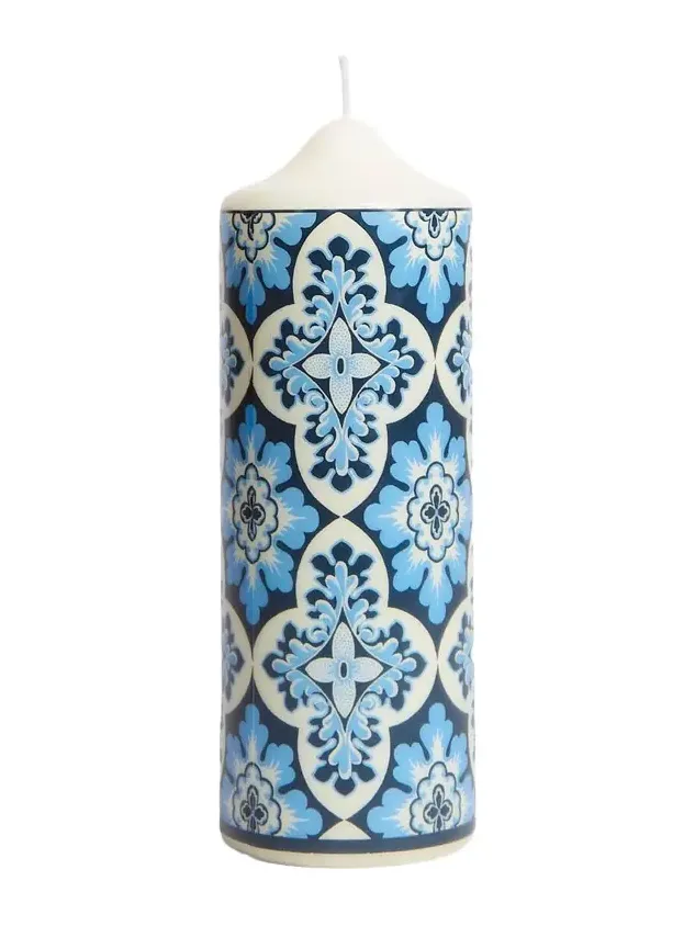La DoubleJ Printed Pillar Candle