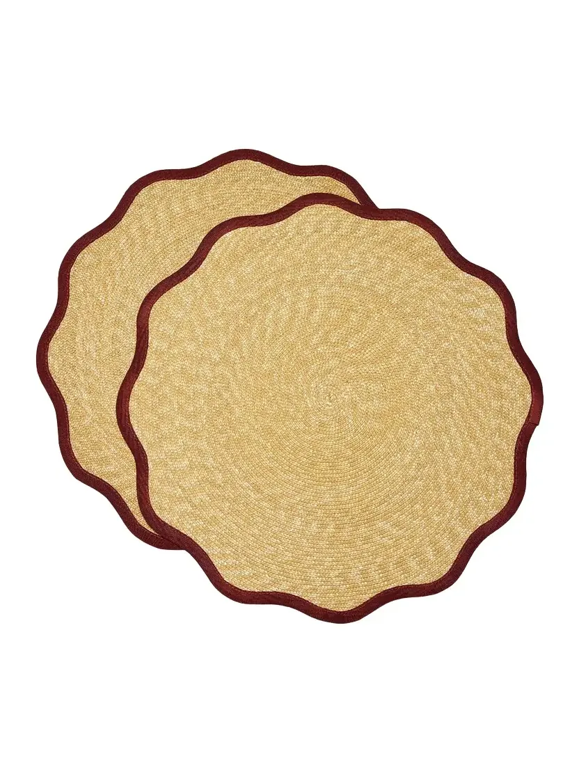 La DoubleJ Straw Cloud Placemats Set Of 2