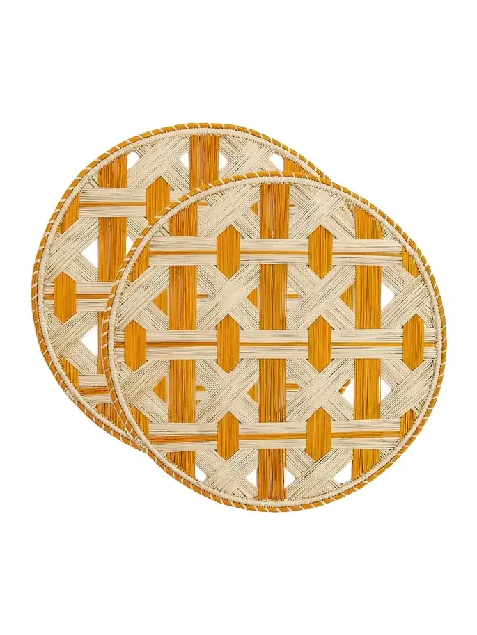 La DoubleJ Raffia Placemats Set Of 2