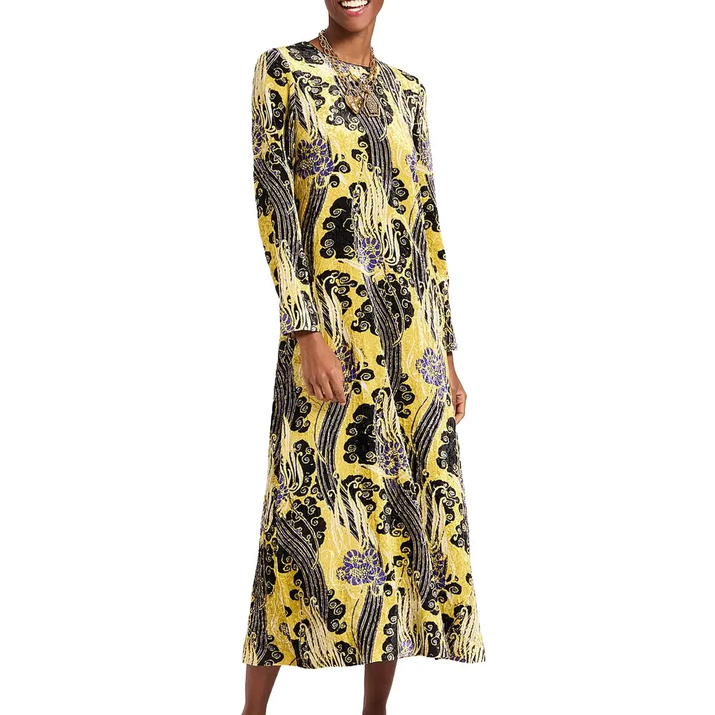 La DoubleJ Long Sleeve Swing Dress