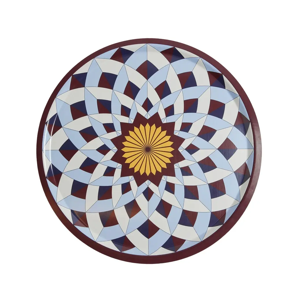 La DoubleJ Large Round Printed Tray