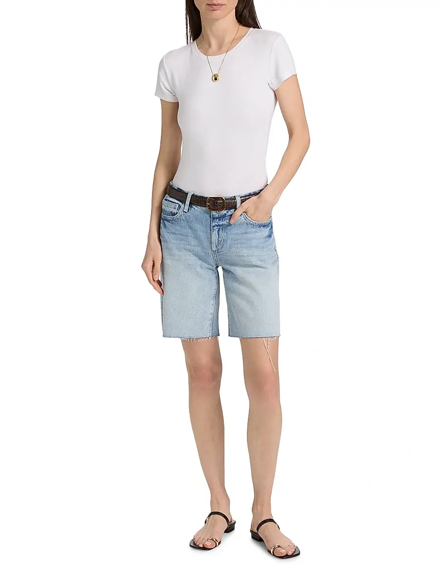 L'Agence Women's Elise Denim Bermuda Shorts | Thumbnail 2 L'Agence Women's Elise Denim Bermuda Shorts | Thumbnail 2