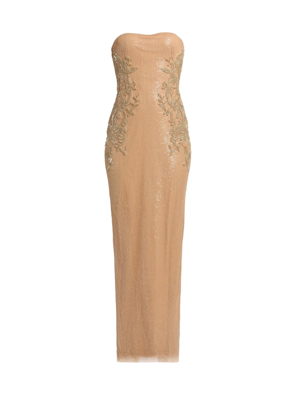 Women's Michaela Sequined Floral Strapless Gown Women's Michaela Sequined Floral Strapless Gown