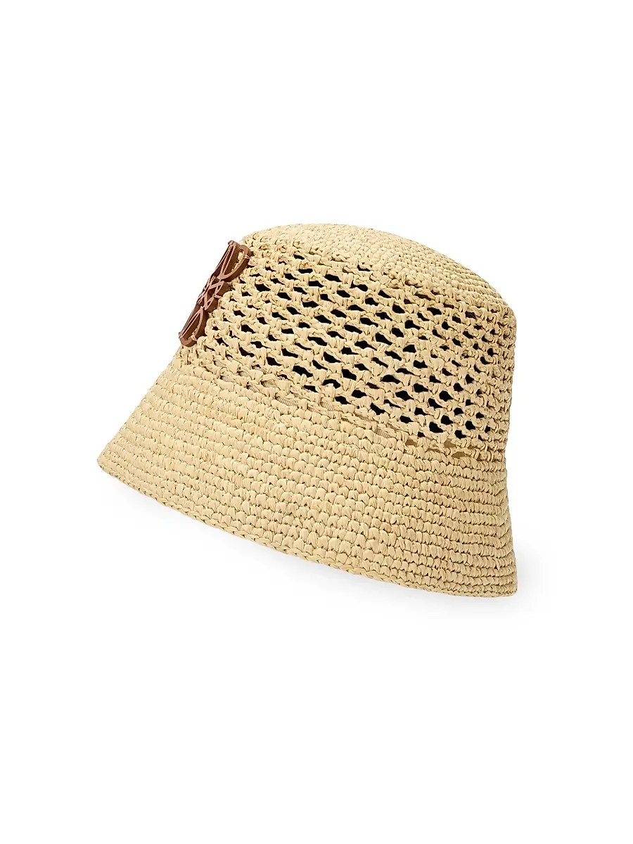 Loewe Women's x Paula's Ibiza Anagram Raffia Bucket Hat | Thumbnail 3 Loewe Women's x Paula's Ibiza Anagram Raffia Bucket Hat | Thumbnail 3