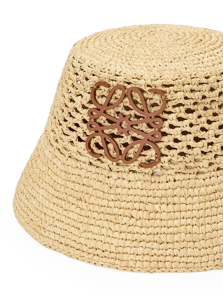 Loewe Women's x Paula's Ibiza Anagram Raffia Bucket Hat | Thumbnail 4 Loewe Women's x Paula's Ibiza Anagram Raffia Bucket Hat | Thumbnail 4