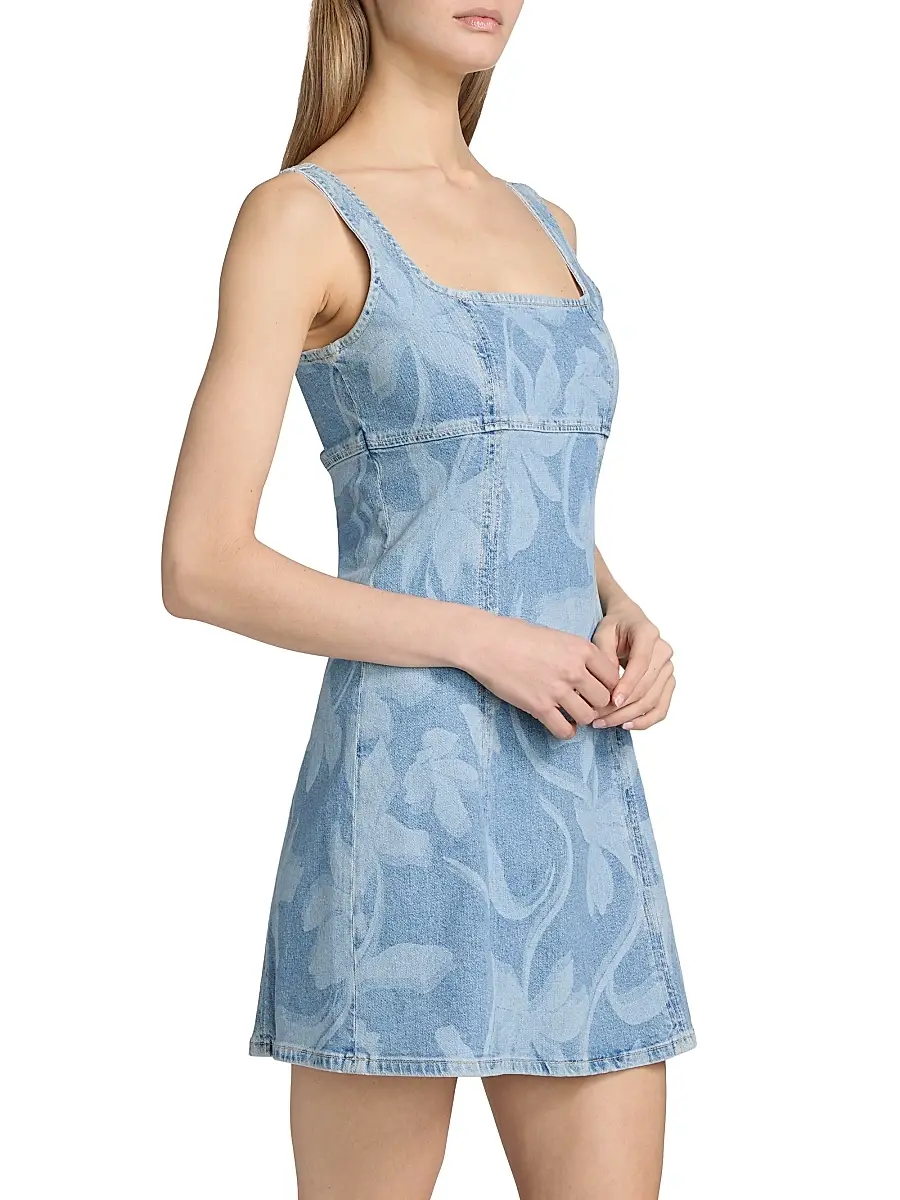 RAILS Women's Altadena Floral Cotton Denim Sheath Minidress | Thumbnail 4 RAILS Women's Altadena Floral Cotton Denim Sheath Minidress | Thumbnail 4