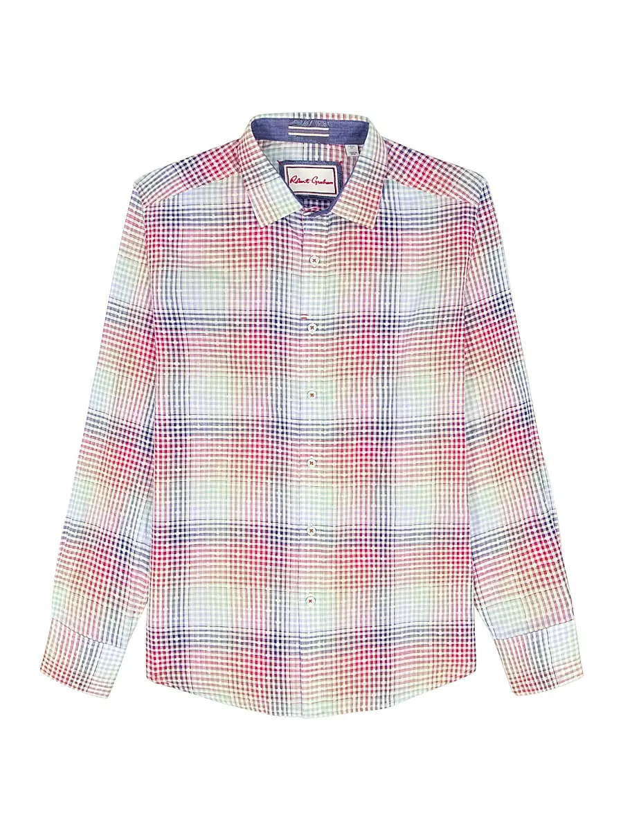 Robert Graham Men's Ligett Gingham Shirt - Size XXL | Image 1 Robert Graham Men's Ligett Gingham Shirt - Size XXL | Image 1