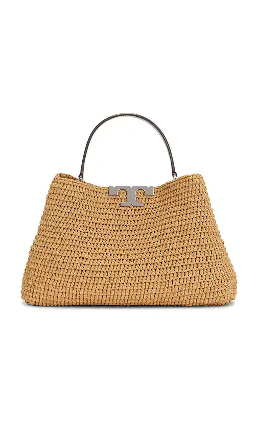 Tory Burch Eleanor Straw Satchel Bag | Thumbnail 2