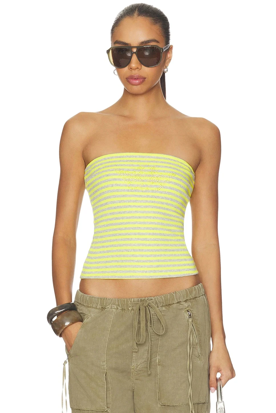 Striped Candyqueen Tube Top Striped Candyqueen Tube Top