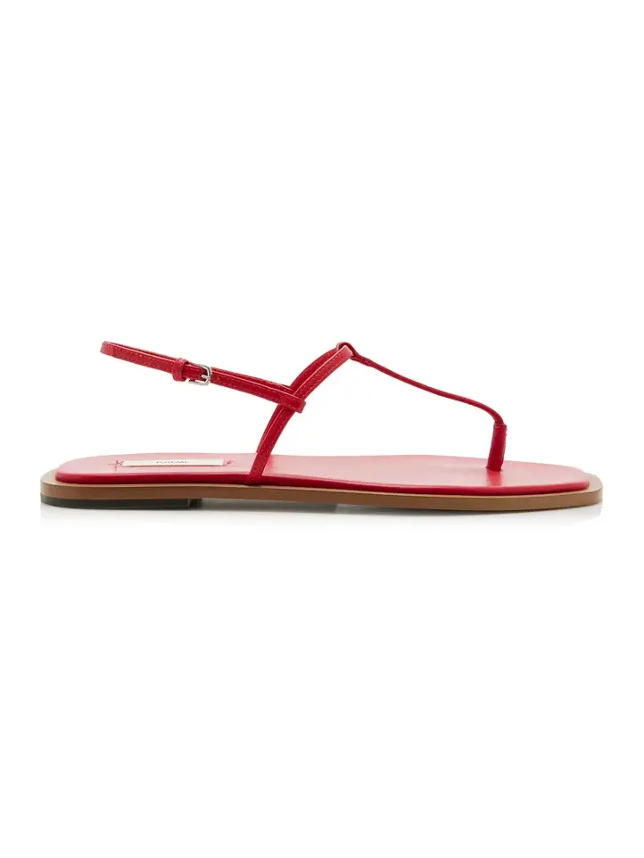 T-Strap Leather Sandals