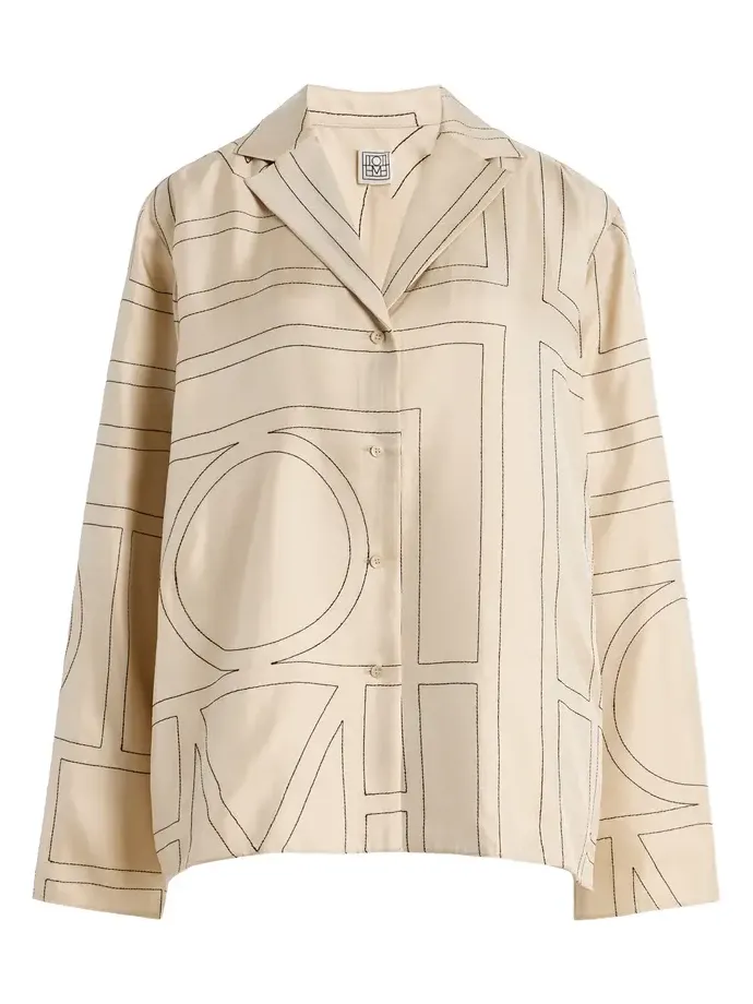 Classic Embroidered Silk Shirt