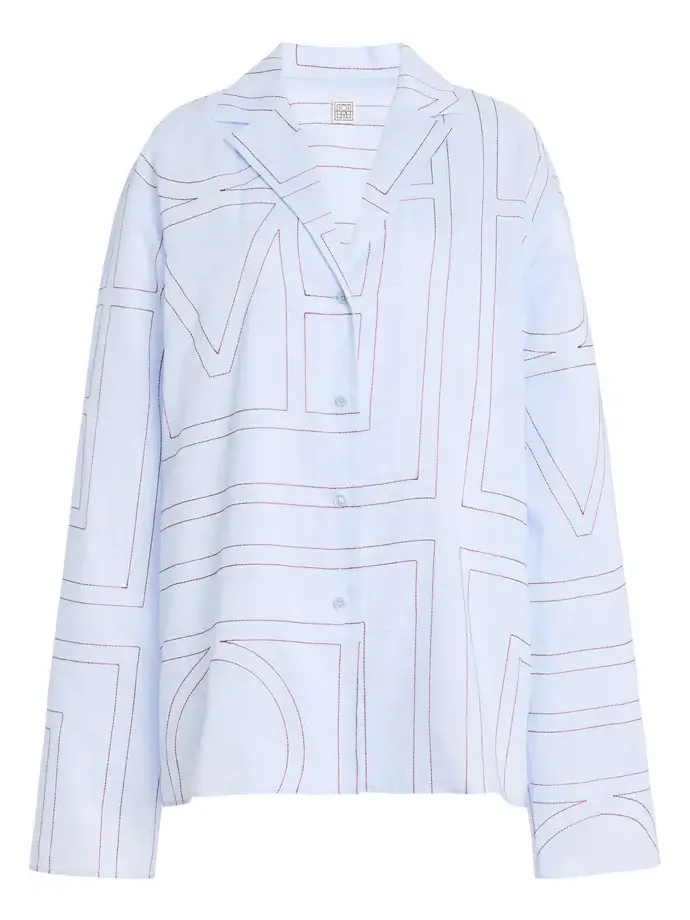 Monogram Cotton-Blend PJ Top
