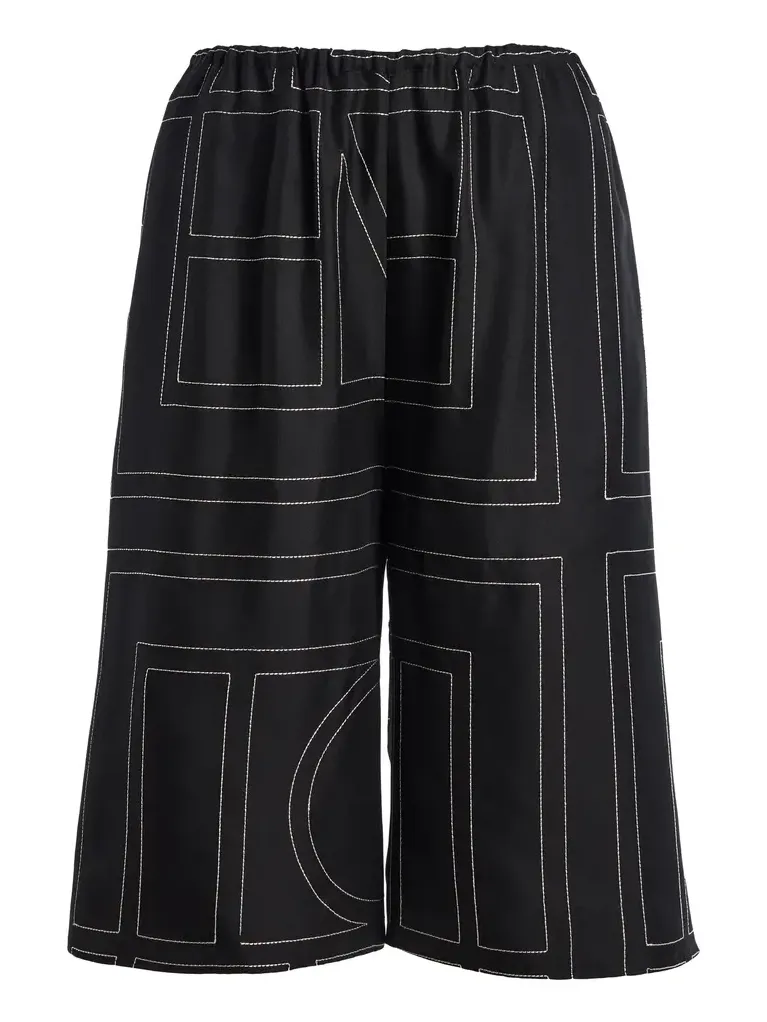 Monogram Organic Silk Culottes