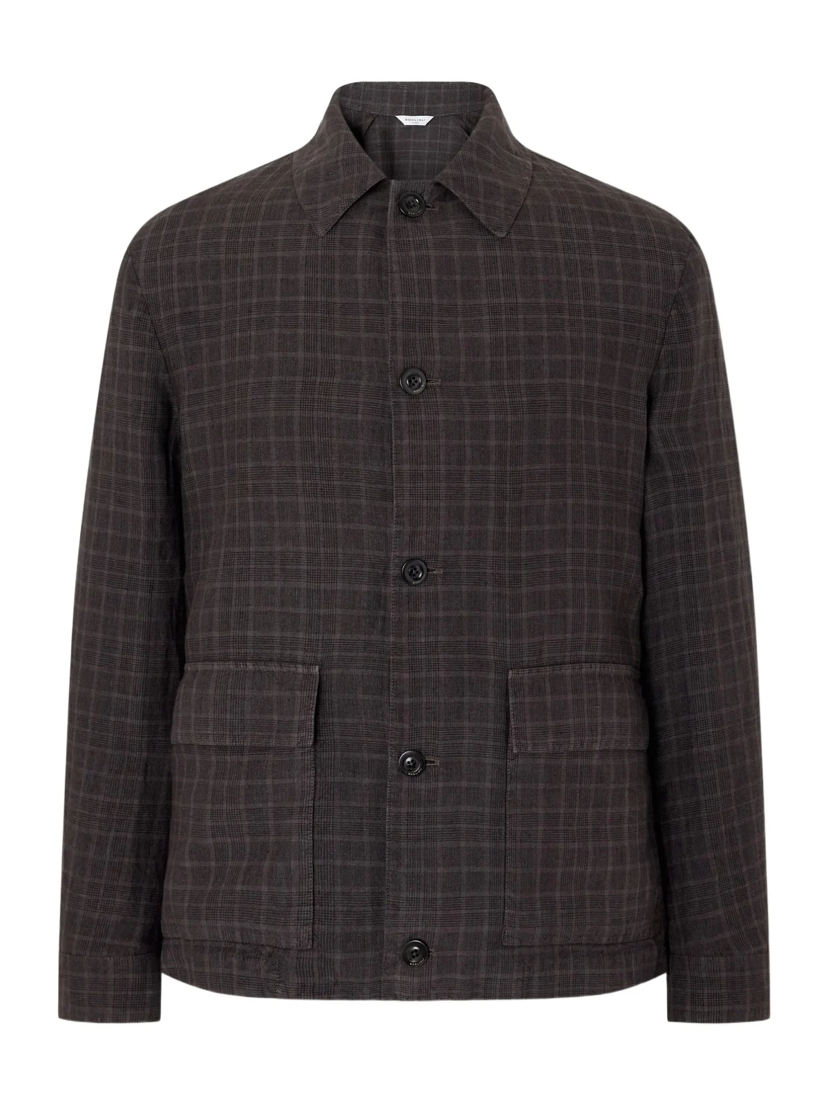 Boglioli Checked Linen Overshirt - Men