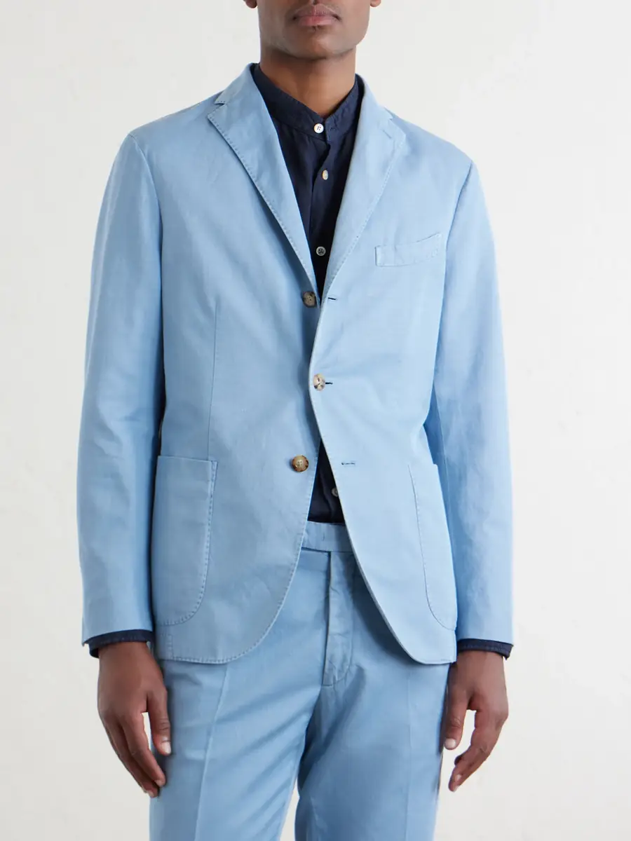 Boglioli Stretch Cotton and Linen-Blend Suit Jacket - Men | Thumbnail 3 Boglioli Stretch Cotton and Linen-Blend Suit Jacket - Men | Thumbnail 3