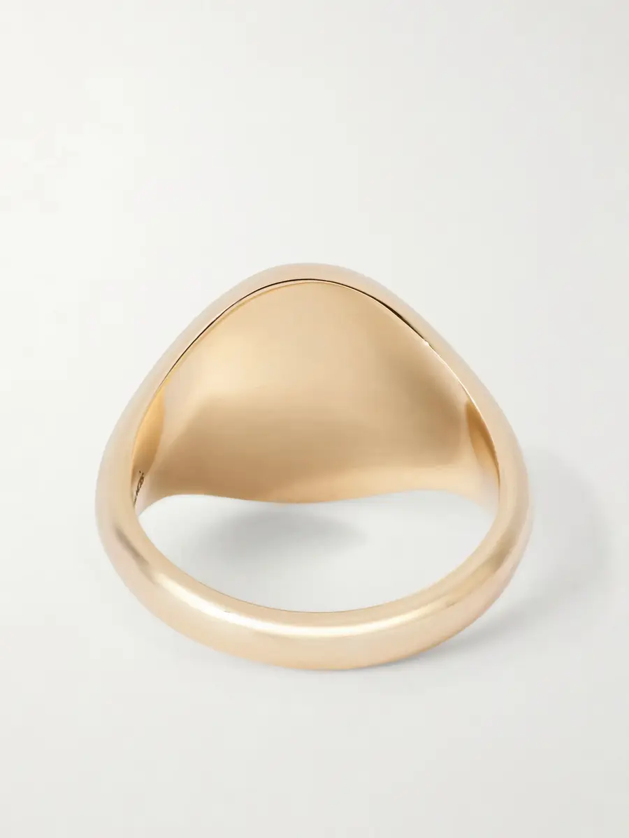 DEAKIN & FRANCIS 9-Karat Gold Oval Signet Ring - Men | Thumbnail 4