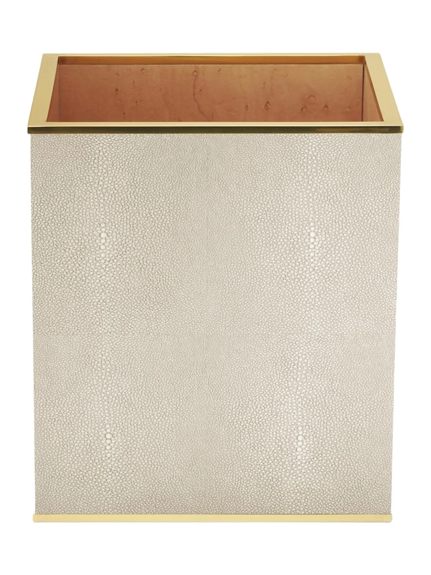 AERIN Classic Faux Shagreen Wastebasket