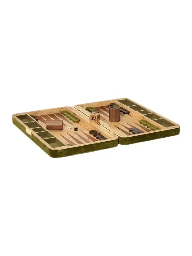 AERIN Velvet Backgammon Set