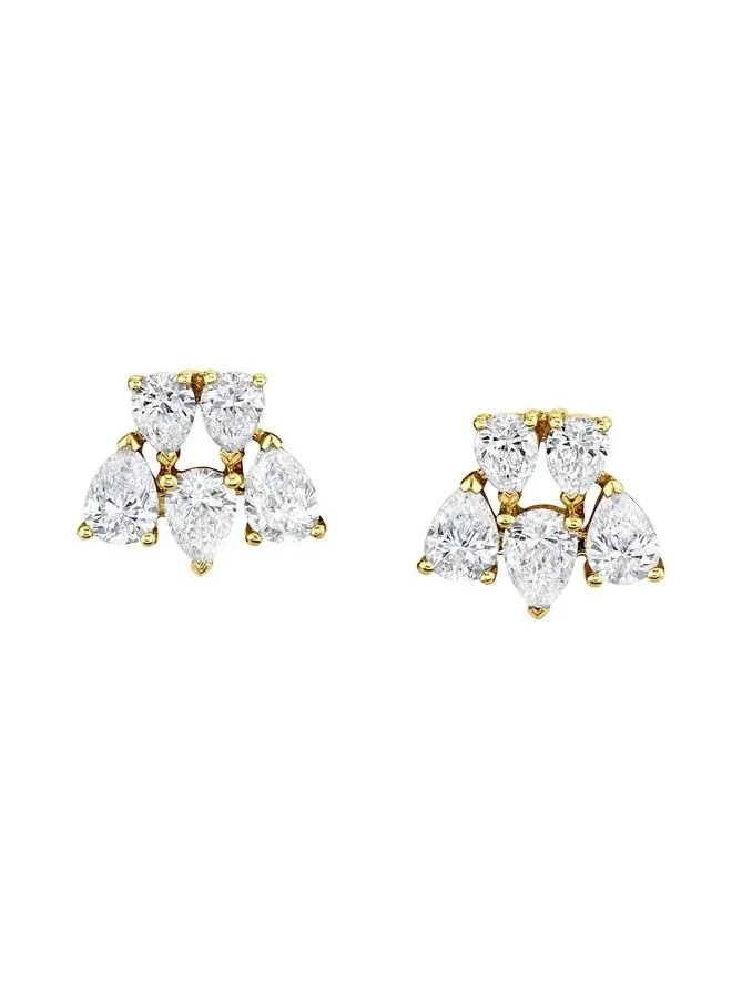 18K Yellow Gold Clara Diamond Earrings 18K Yellow Gold Clara Diamond Earrings