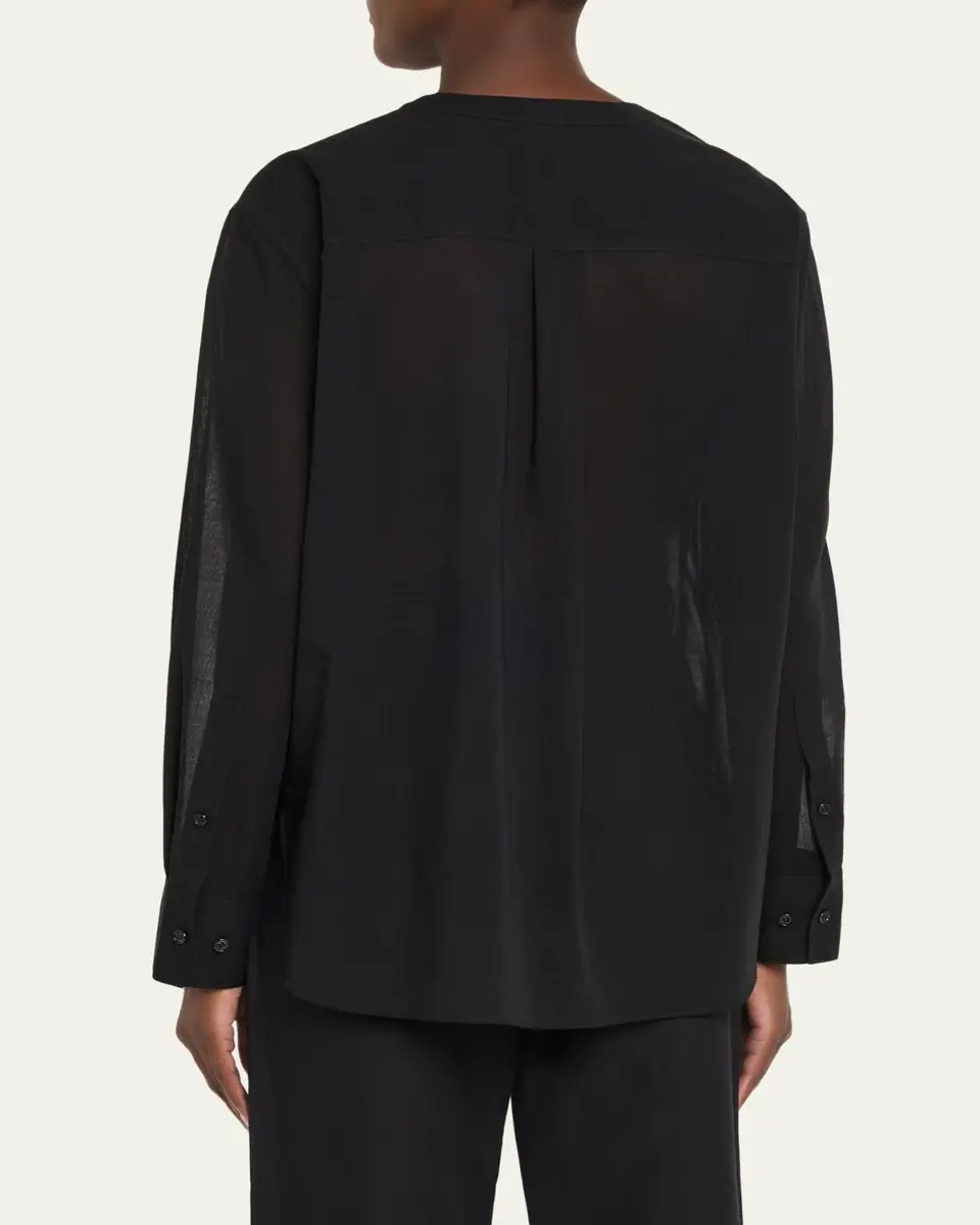 Theory Oversized Lightweight Button-Front Shirt | Thumbnail 3
