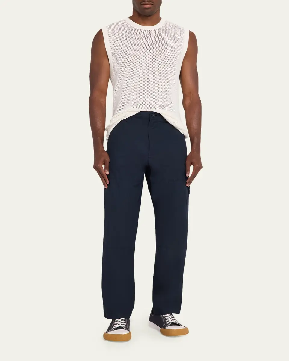 Stone Island Men's Cotton Straight Leg Cargo Pants | Thumbnail 2