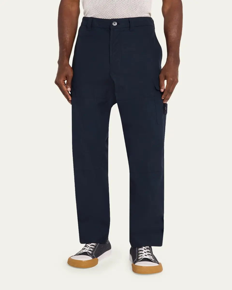 Stone Island Men's Cotton Straight Leg Cargo Pants | Thumbnail 4
