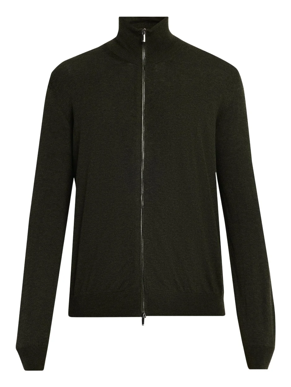 Men's Noel Wool and Cotton Full-Zip Sweater Men's Noel Wool and Cotton Full-Zip Sweater