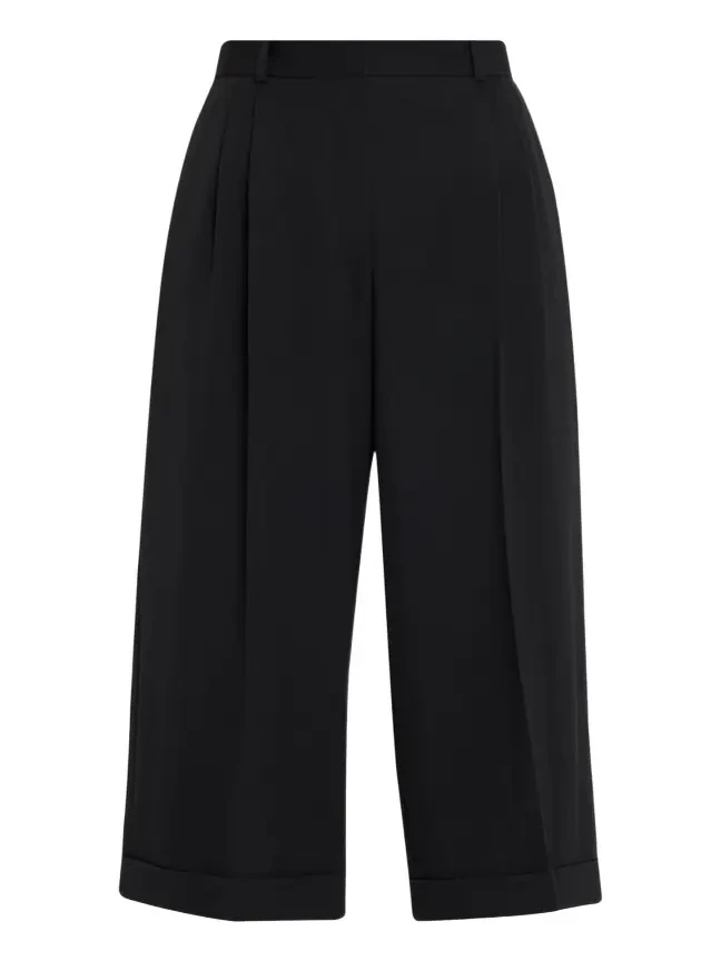 Lior Double-Pleated Wide-Leg Ankle Pants