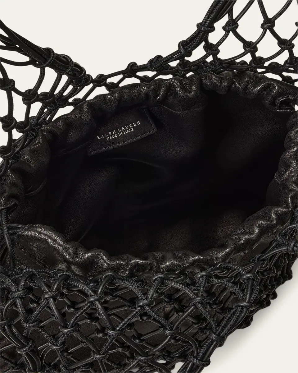 Ralph Lauren Collection Macramé Tote Bag in Calfskin | Thumbnail 3 Ralph Lauren Collection Macramé Tote Bag in Calfskin | Thumbnail 3