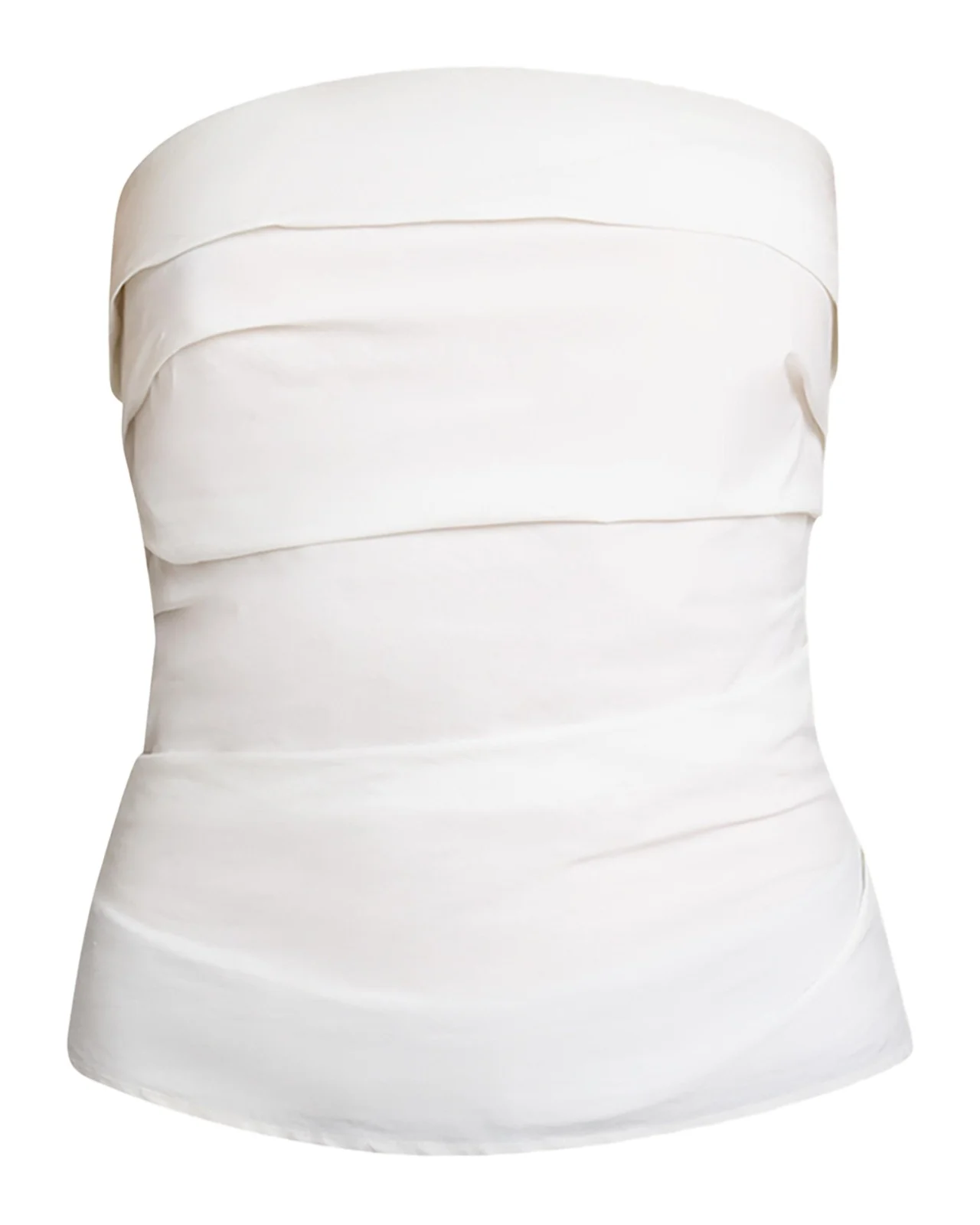 Maisy Strapless Ruched Top in Poplin Maisy Strapless Ruched Top in Poplin