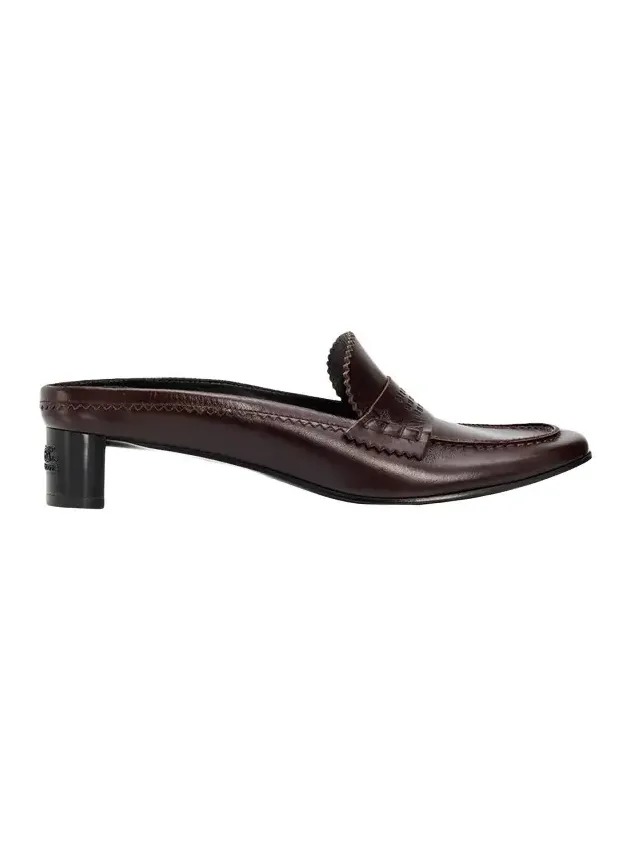 Swing Toe Leather Mule Loafers