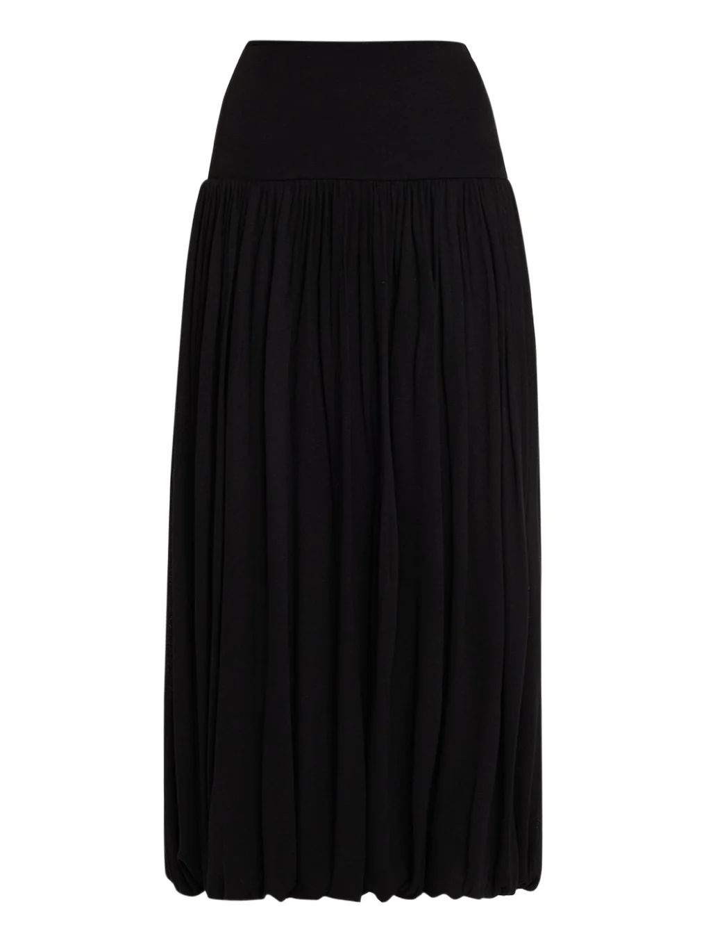 TOTEME Soft Gathered Bubble-Hem Midi Skirt