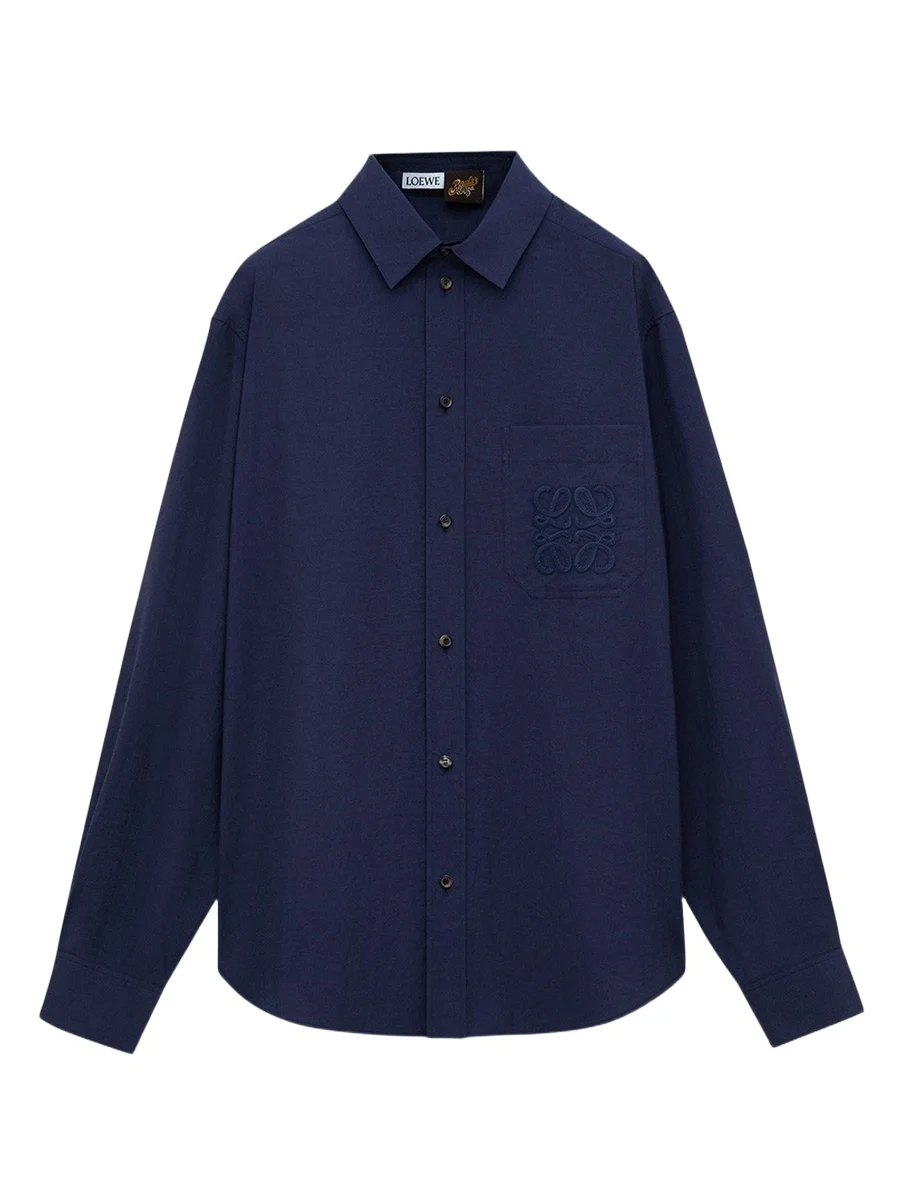 Loewe x Paula's Ibiza Men's Long-Sleeve Anagram Pocket Shirt