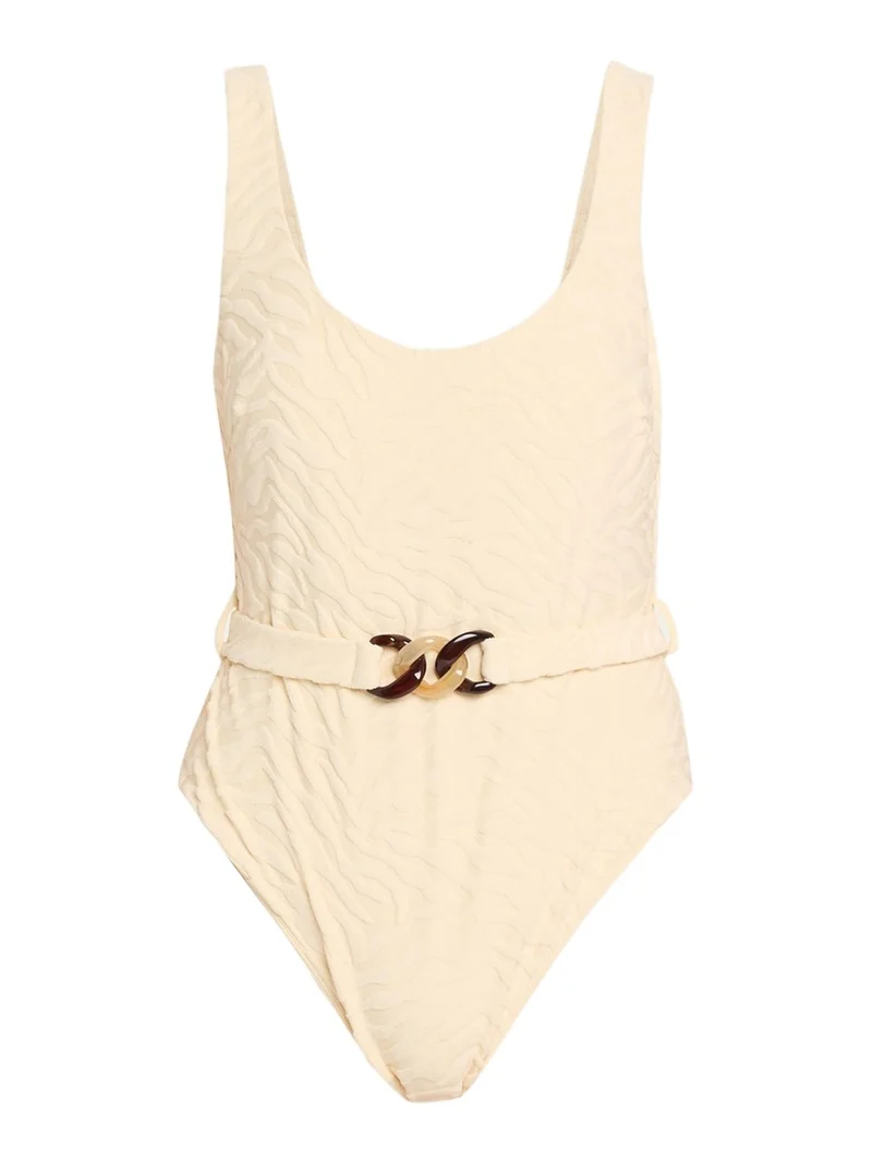 Zimmermann Indra Textured Scoop One-Piece Swimsuit