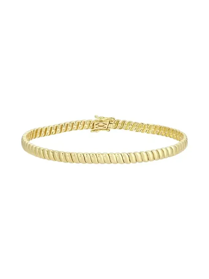 18K Yellow Gold Thin Zoe Bracelet