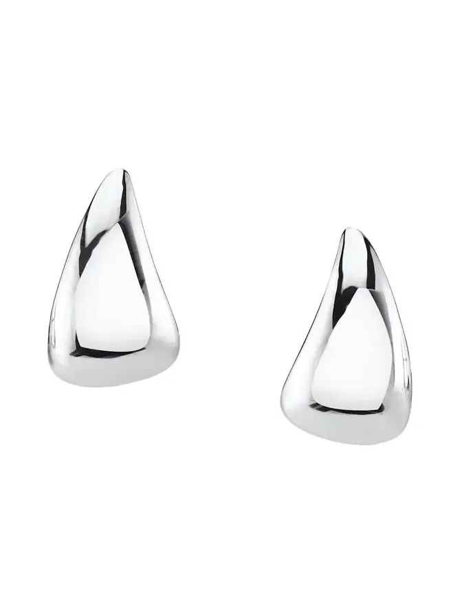 18K White Gold Plain Claw Earrings 18K White Gold Plain Claw Earrings