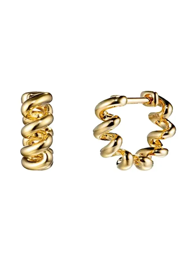 18k Yellow Gold Slinkee Huggie Earrings 18k Yellow Gold Slinkee Huggie Earrings