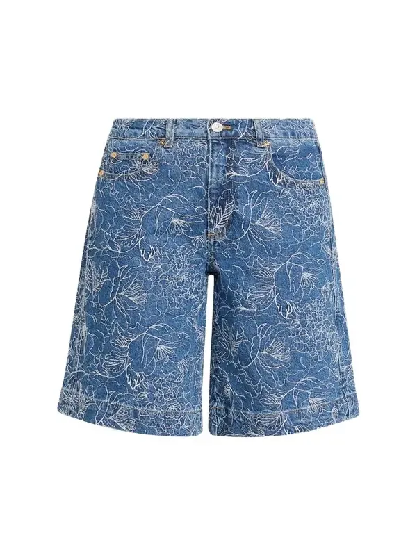 Betsy Garden Doodle Denim Shorts Betsy Garden Doodle Denim Shorts