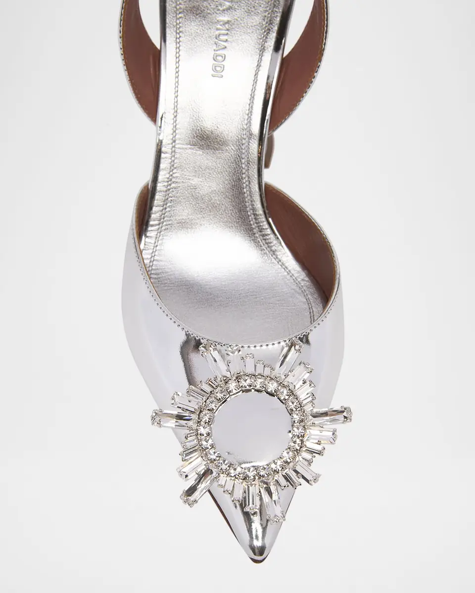 Amina Muaddi Begum Mirror Ornament Slingback Pumps | Thumbnail 5