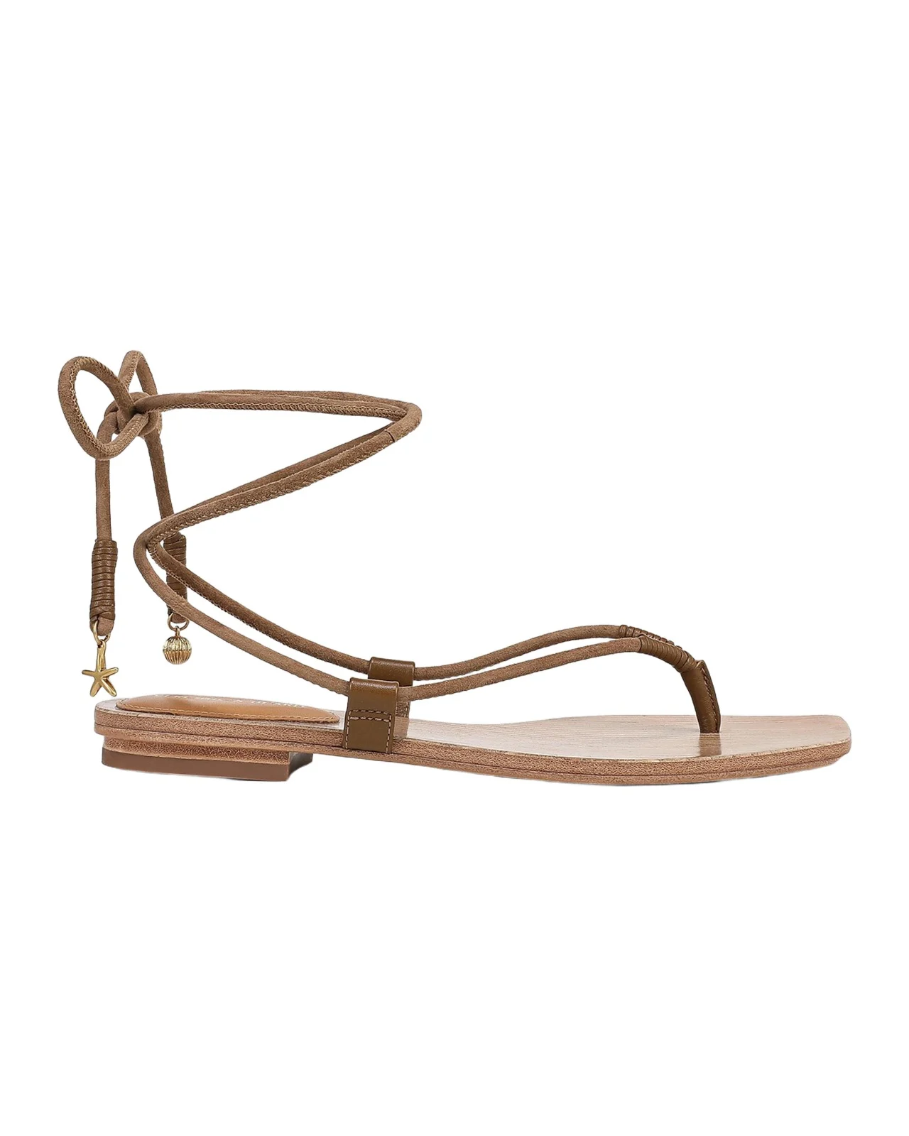 Rosetta Suede Ankle-Wrap Flat Sandals Rosetta Suede Ankle-Wrap Flat Sandals