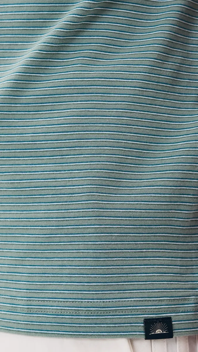 Faherty Movement Polo Aspen River Stripe | Thumbnail 6 Faherty Movement Polo Aspen River Stripe | Thumbnail 6
