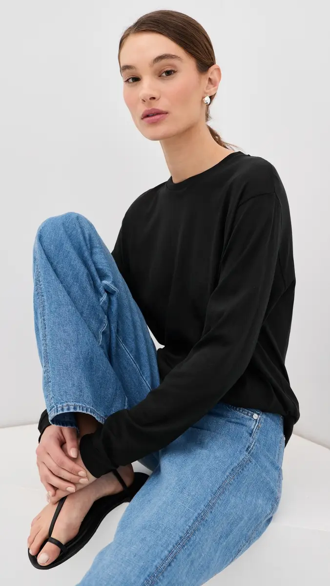 Tibi Sheer Crepe Knit Tee | Thumbnail 2 Tibi Sheer Crepe Knit Tee | Thumbnail 2
